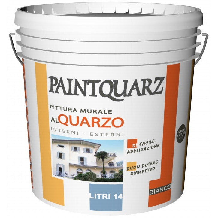 Paintquarz Pittura Murale Al Quarzo, Bianco Lt. 14