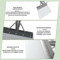 Pala Paletta Per Pulizia Del Giardino in Acciaio Per Erbacce e Muschio 20x10 cm