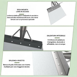 Pala Paletta Per Pulizia Del Giardino in Acciaio Per Erbacce e Muschio 20x10 cm