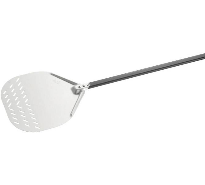 Pala pizza casa alluminio anodizzato forata cm 32 manico cm 120 Made in Italy Qualità Professionale