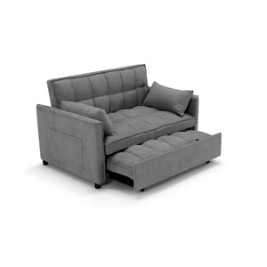 Divano letto modello PALERMO con 2 cuscini, massima imbottitura, design adatto per ambienti classici e moderni, colore Grigio