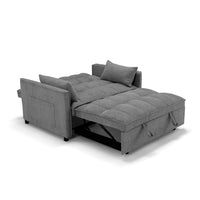 Divano letto modello PALERMO con 2 cuscini, massima imbottitura, design adatto per ambienti classici e moderni, colore Grigio