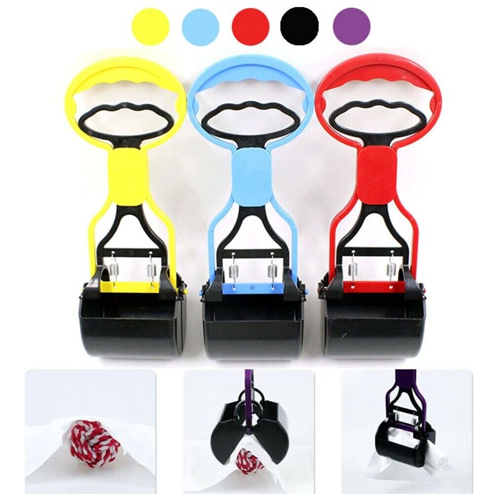 Paletta raccogli feci per cani gatti pinza con manico + 150 sacchetti Art.6118