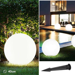 Lampada da terra decorativa sfera luce LED E27 palla luminosa IP65 decorazione giardino prato sala eventi bordo piscina 40CM SENZA LAMPADA