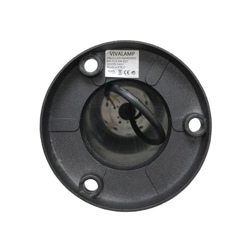 Palo 100cm Lampione Giardino Esterno lampada e27 led Lampioncino ( PG-2-100CM-NERO)