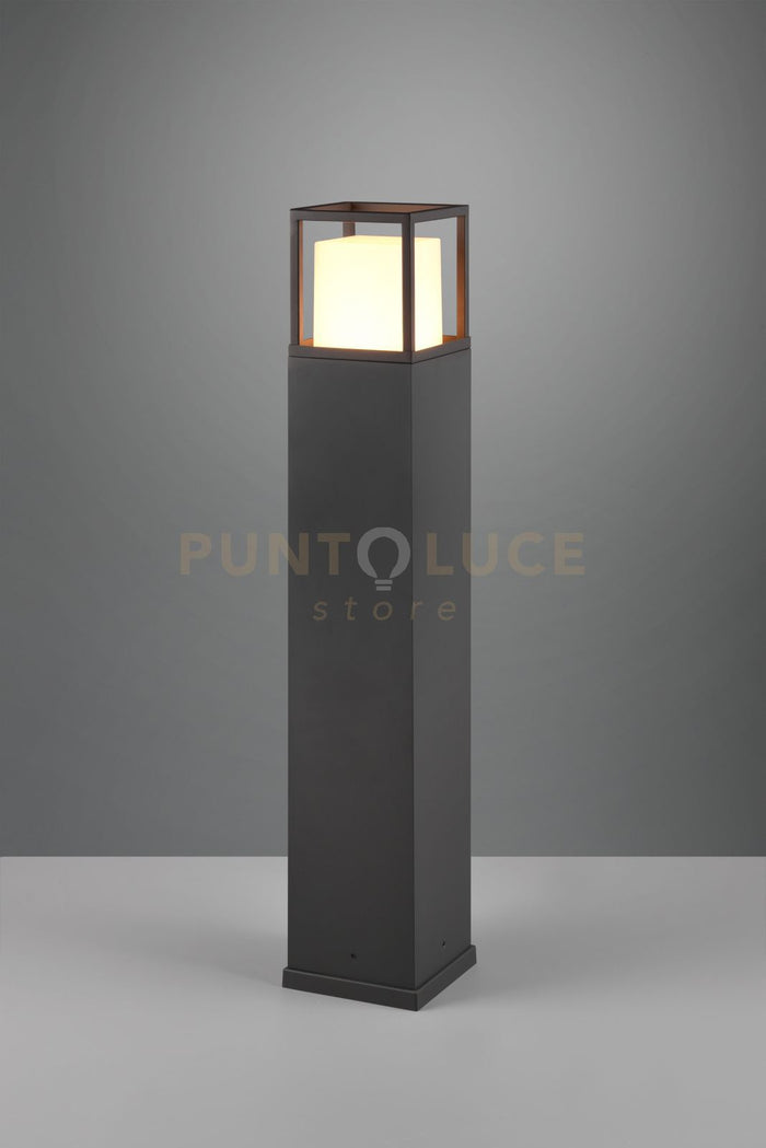 WITHAM PALO ALTO LED 14,5W 1450lm, 2300+3000+4000K DA ESTERNO ANTRACITE CON REGOLAZIONE LUCE CALDA-FREDDA IP54 H. 80CM