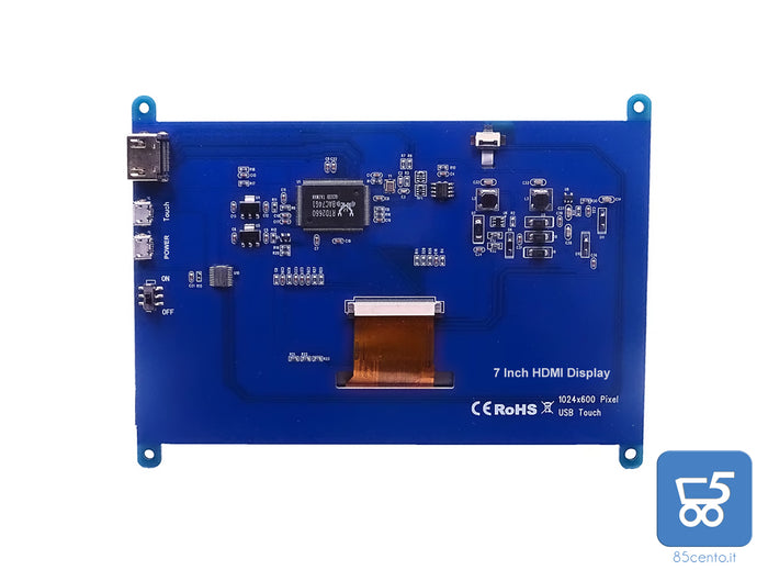 Pannello Monitor LCD IPS Touch Screen 7 Pollici per Raspberry PI HDMI 1024x600