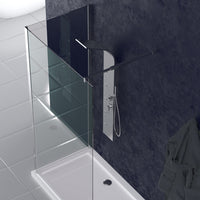 Pannello colonna doccia idromassaggio, con cascata, acciaio inox spazzolato Sicena Chinata