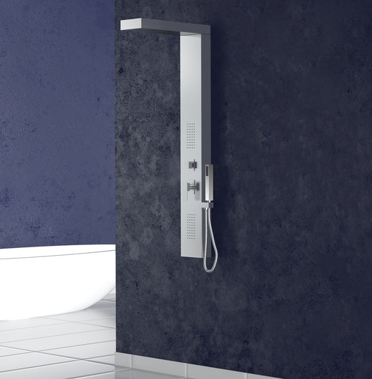 Pannello colonna doccia idromassaggio in acciaio inox lucido Sicena Dalia