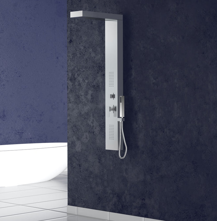 Pannello colonna doccia idromassaggio in acciaio inox lucido Sicena Dalia