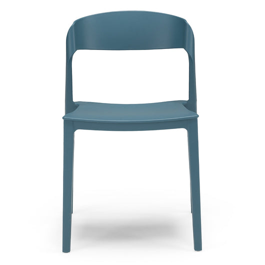 Sedia in polipropilene PAOLA, impilabile, idrorepellente, resistenza raggi UV, design moderno, ideale per sala da pranzo, cucina, sala d’attesa, bar, ristoranti, giardino, colore Petrolio