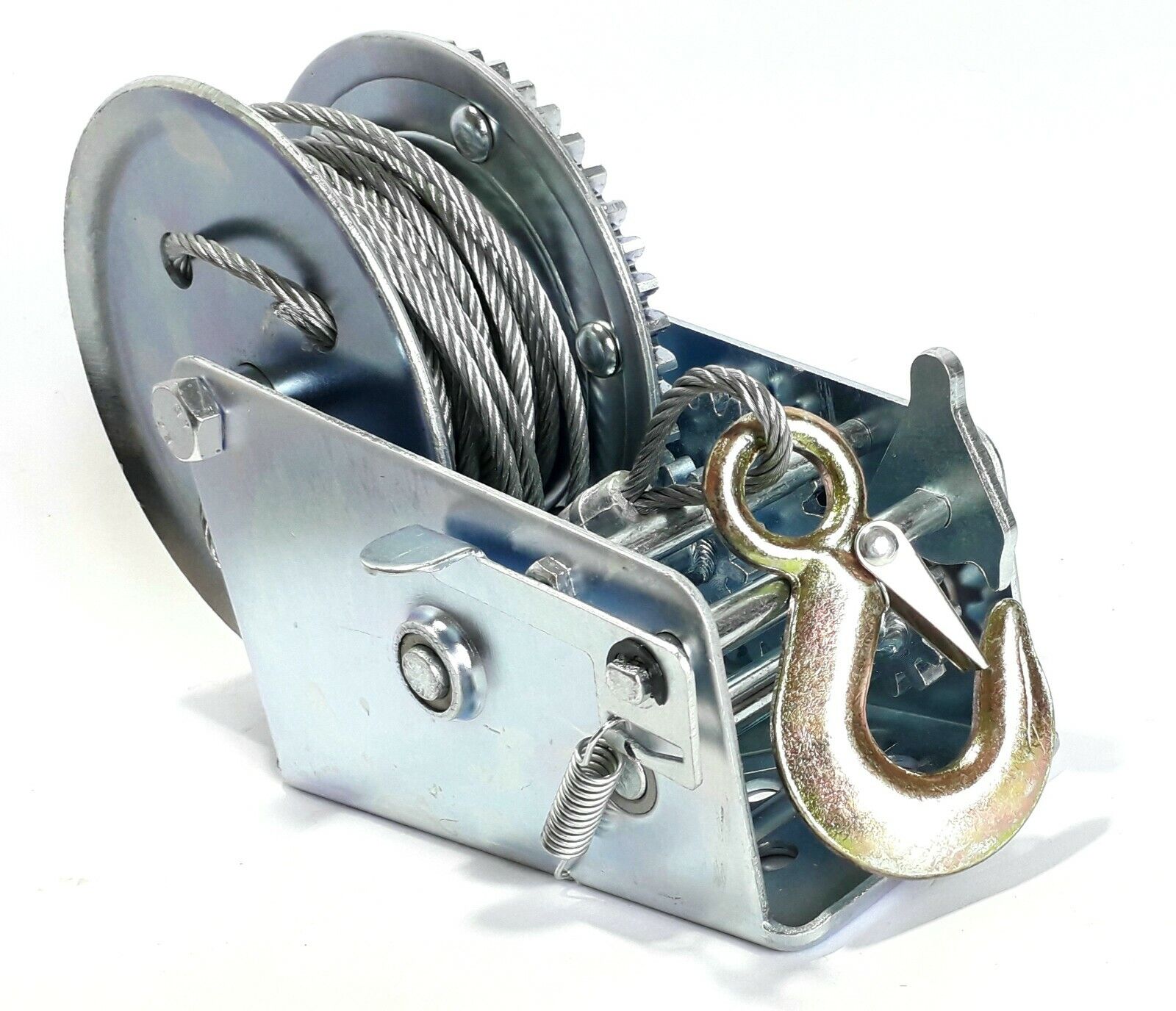 Paranco montacarichi verricello argano manuale gancio 3000 lb cavo acciaio 10 MT