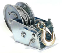 Paranco montacarichi verricello argano manuale gancio 3000 lb cavo acciaio 10 MT