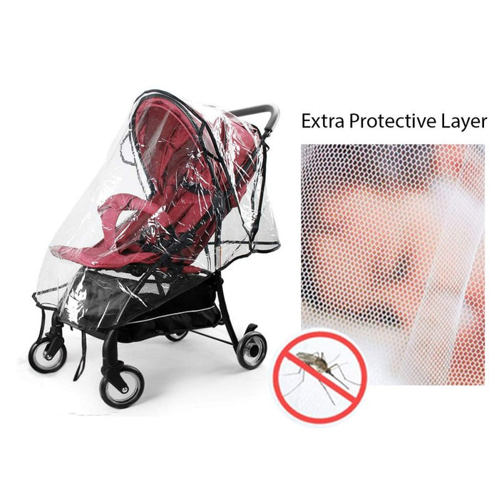 Parapioggia Paravento Zanzariera Universale Per Passeggino 140X150cm