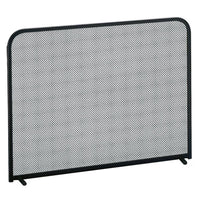 Parascintille acciaio nero camino h.48x65 cm.  Made in Italy