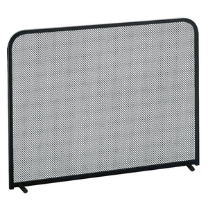 Parascintille acciaio nero camino h.48x65 cm.  Made in Italy