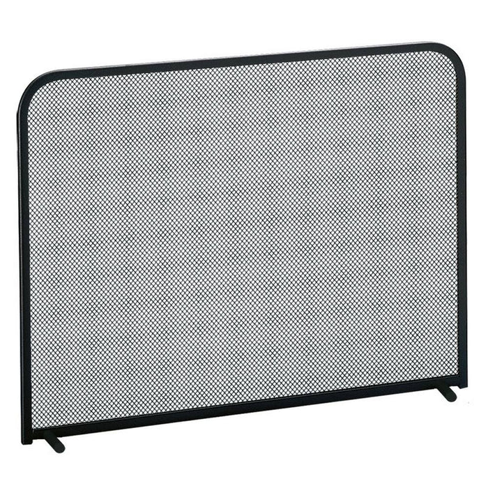 Parascintille acciaio nero camino h.48x65 cm.  Made in Italy