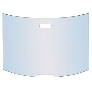 Parascintille, camino curvo in cristallo temperato h. 50x76 cm.  Made in Italy