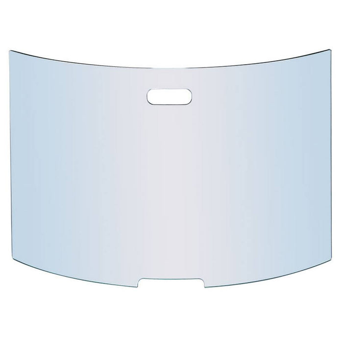 Parascintille, camino curvo in cristallo temperato h. 50x76 cm.  Made in Italy