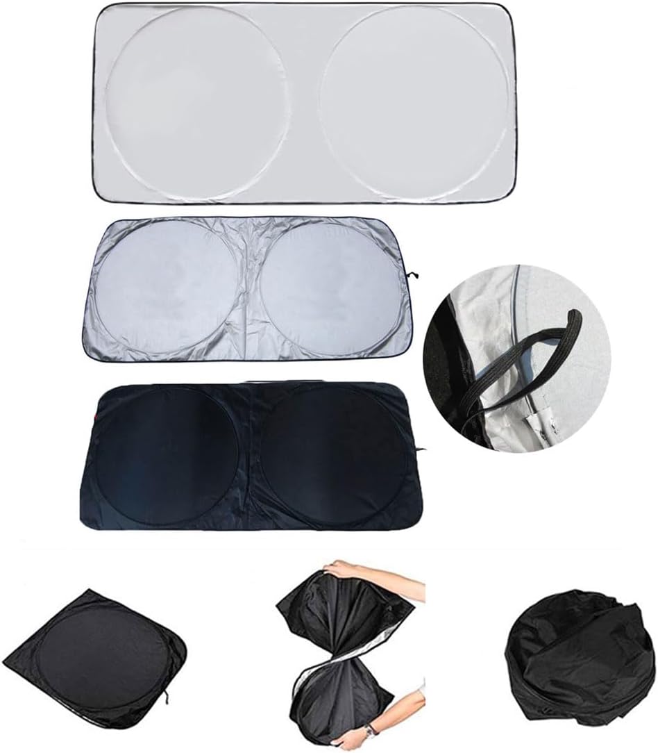Parasole Parabrezza Interno Auto 150X70cm Pieghevole Facile da Usare e Custodire