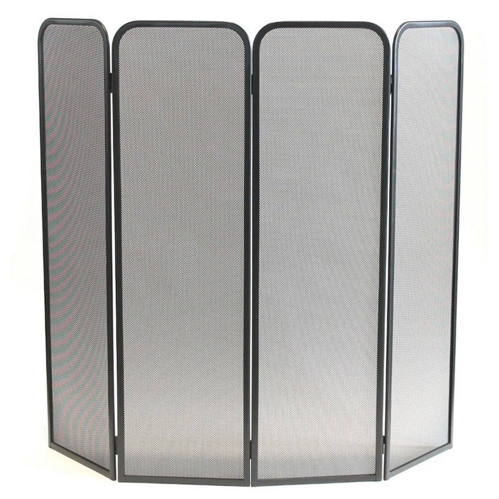 Parastufa acciaio nero 4 ante componibili h. 100x120 cm.  Made in Italy