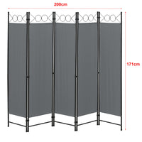 Frangivista Saragossa 5 ante 171 x 200 cm grigio scuro 03_0008066