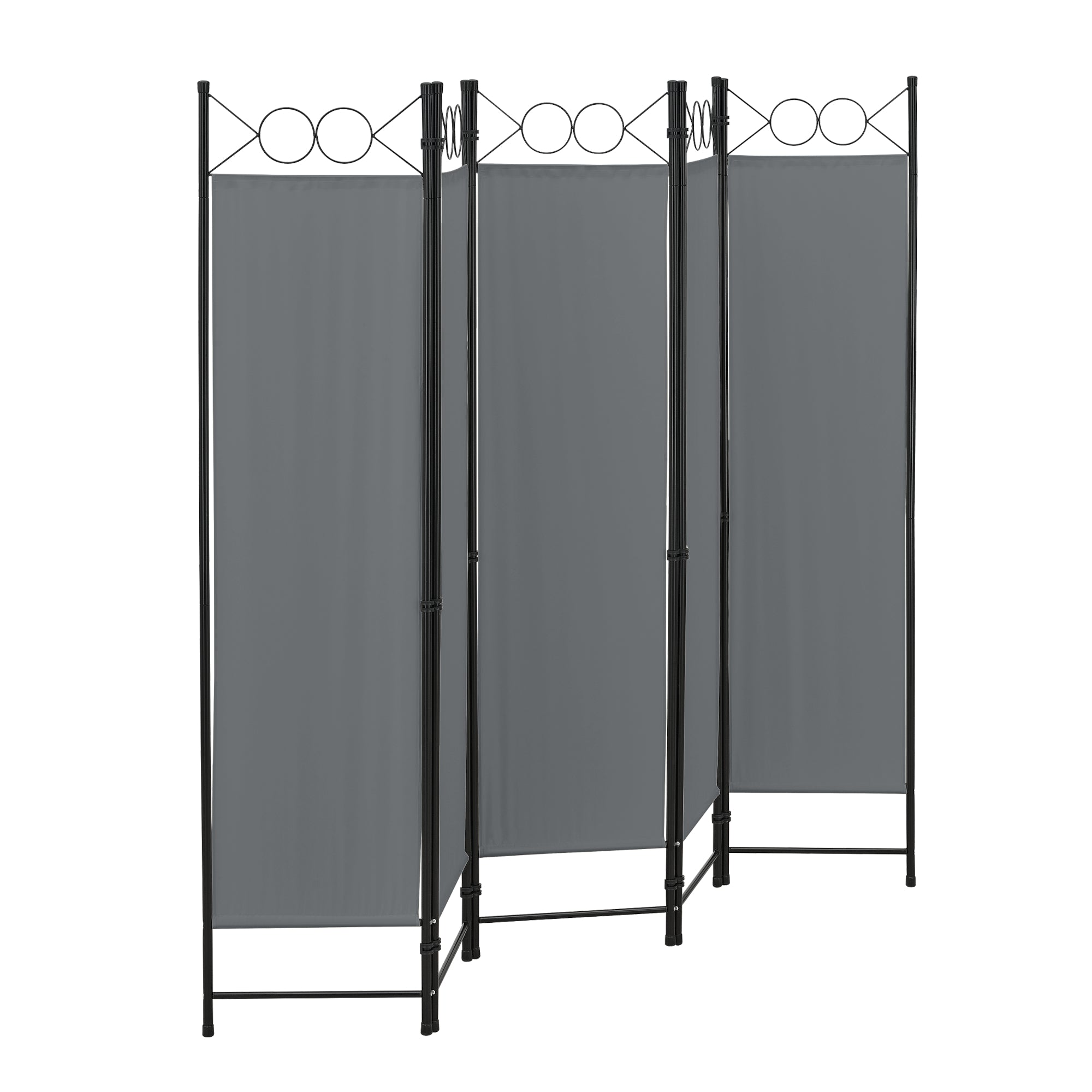 Paravento/Separè Decorativo per Interni/Balcone, 171 x 200 cm (AxL) Divisorio a 5 Pannelli per Camera da Letto/Studio