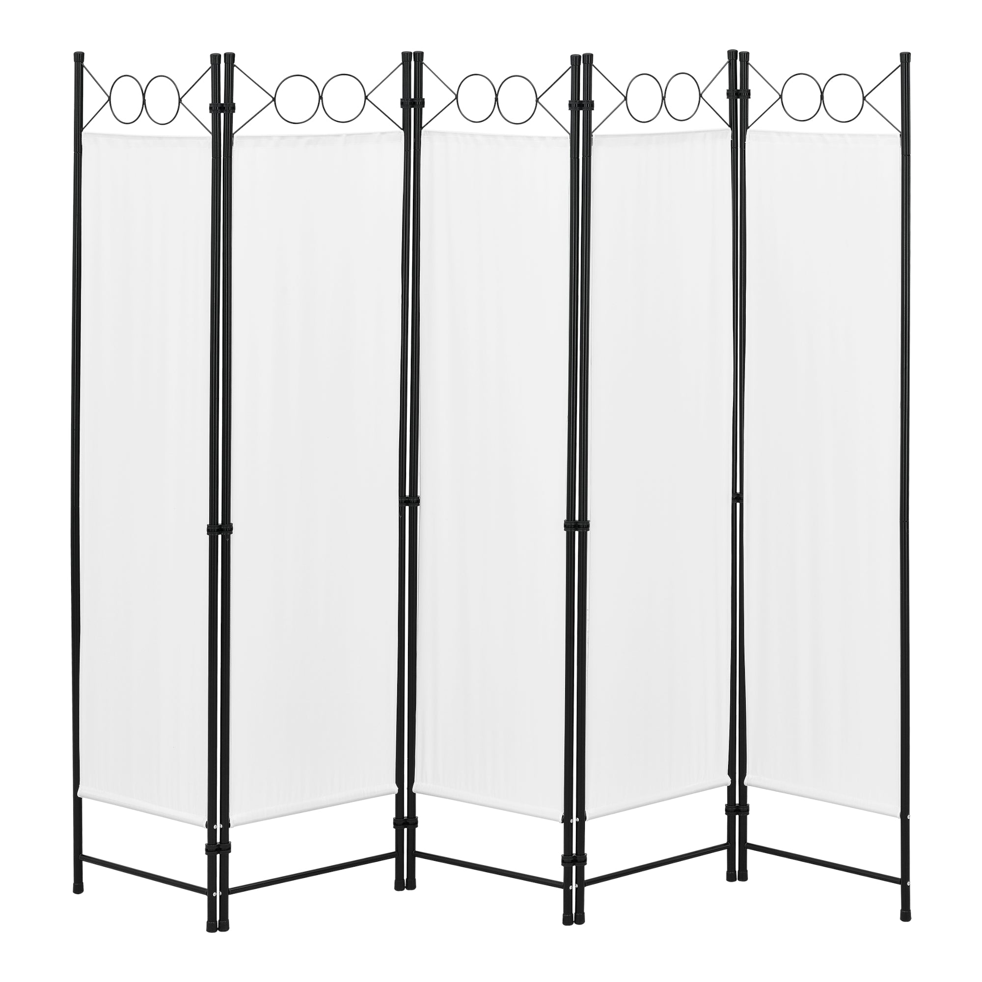 Paravento/Separè Decorativo per Interni/Balcone, 171 x 200 cm (AxL) Divisorio a 5 Pannelli per Camera da Letto/Studio