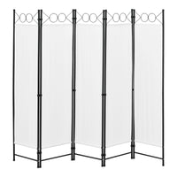 Paravento/Separè Decorativo per Interni/Balcone, 171 x 200 cm (AxL) Divisorio a 5 Pannelli per Camera da Letto/Studio