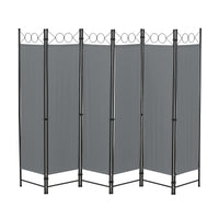 Paravento/Separè Decorativo per Interni/Balcone, 171 x 240 cm (AxL) Divisorio a 6 Pannelli per Camera da Letto/Studio
