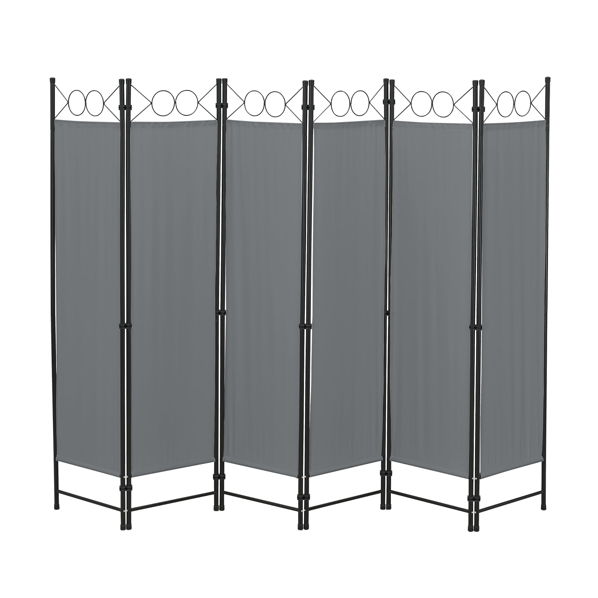 Paravento/Separè Decorativo per Interni/Balcone, 171 x 240 cm (AxL) Divisorio a 6 Pannelli per Camera da Letto/Studio