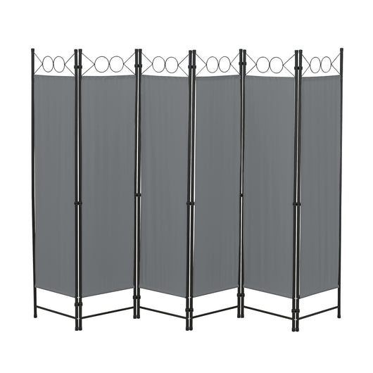 Paravento/Separè Decorativo per Interni/Balcone, 171 x 240 cm (AxL) Divisorio a 6 Pannelli per Camera da Letto/Studio