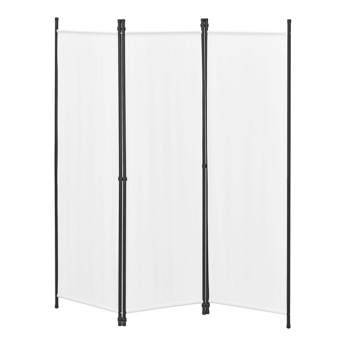 Schermo divisorio per la privacy a 3 pannelli 171 x 150 cm bianco 03_0008053