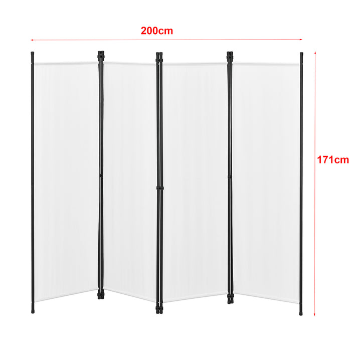 Paravento/Separè per Interni/Balcone, 171 x 200 cm (AxL) Divisorio a 4 Pannelli per Camera da Letto/Studio Medico -