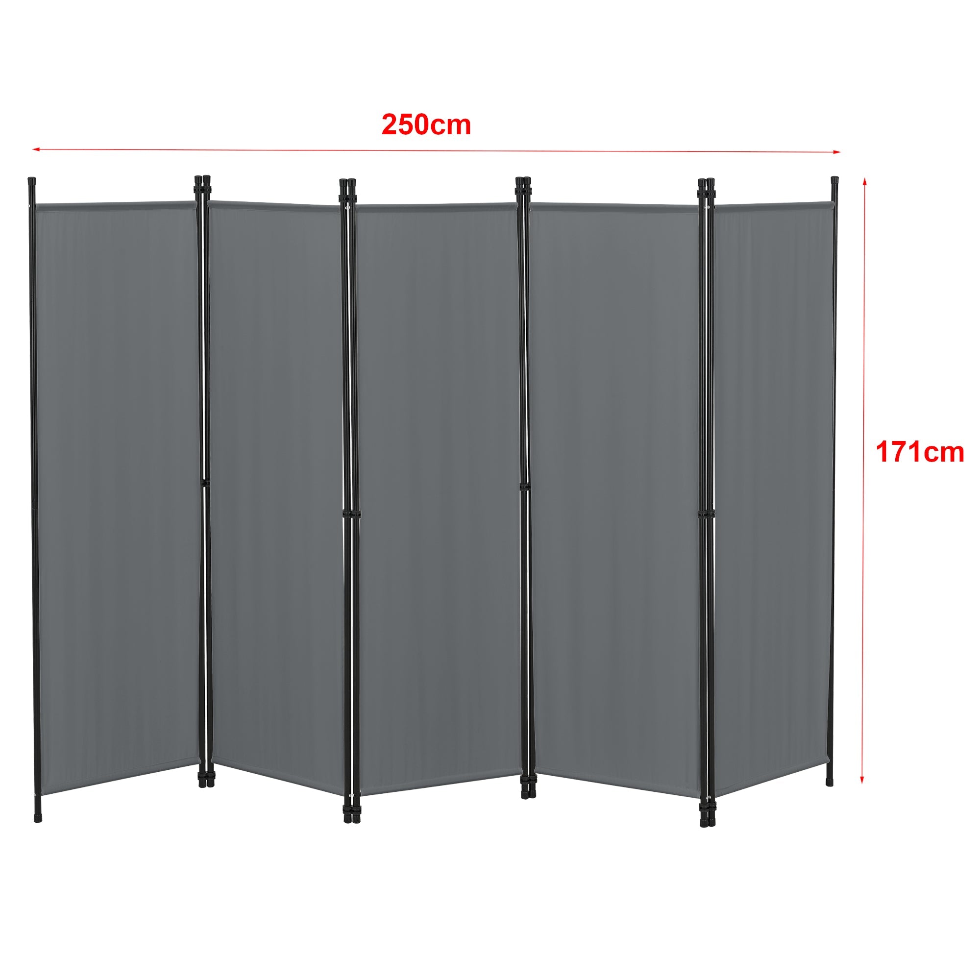 Frangivista 5 ante 171 x 250 cm grigio scuro 03_0008064