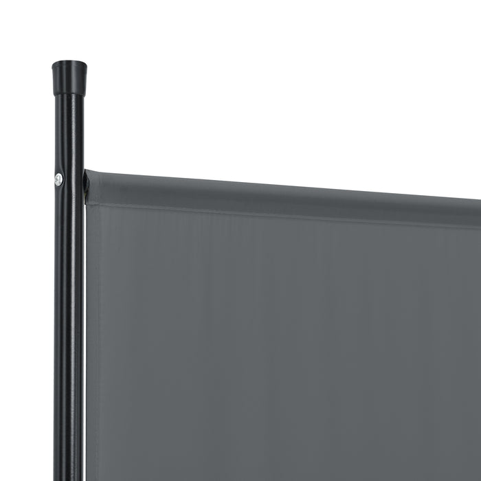 Paravento Huesca a 6 Pannelli Separé con Struttura Pieghevole (LxA) 300 x 171 cm - Grigio Scuro [en.casa]