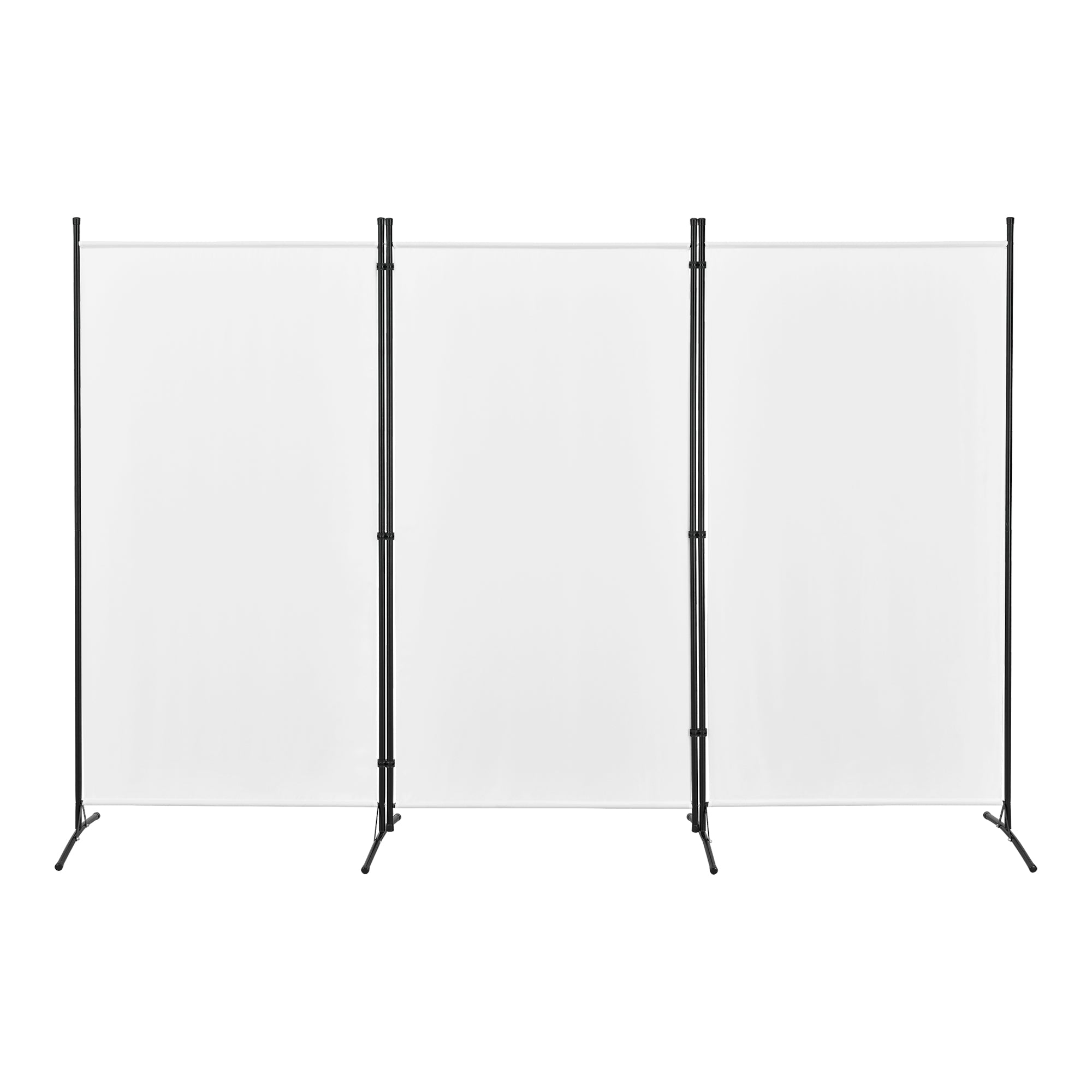 Schermo divisorio per la privacy a 3 pannelli 176 x 260 cm bianco 03_0008057