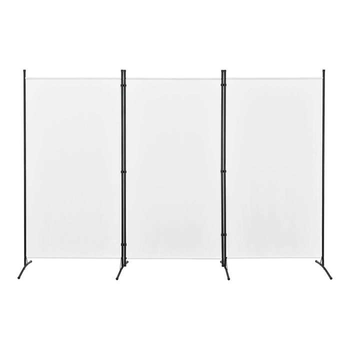 Schermo divisorio per la privacy a 3 pannelli 176 x 260 cm bianco 03_0008057