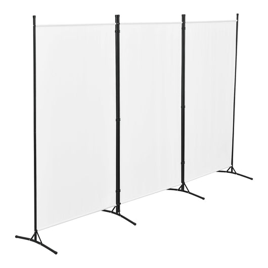 Schermo divisorio per la privacy a 3 pannelli 176 x 260 cm bianco 03_0008057