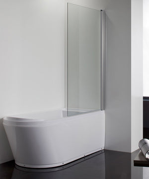 Parete Sopravasca Battente in Cristallo 5mm Trasparente 86cm h140cm YOANA