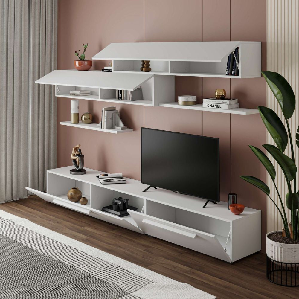 Parete attrezzata Kombat 260 colore bianco