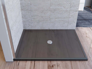 Parete Doccia Walk-In H195cm Cristallo Trasparente 8mm Anticalcare - 100 cm