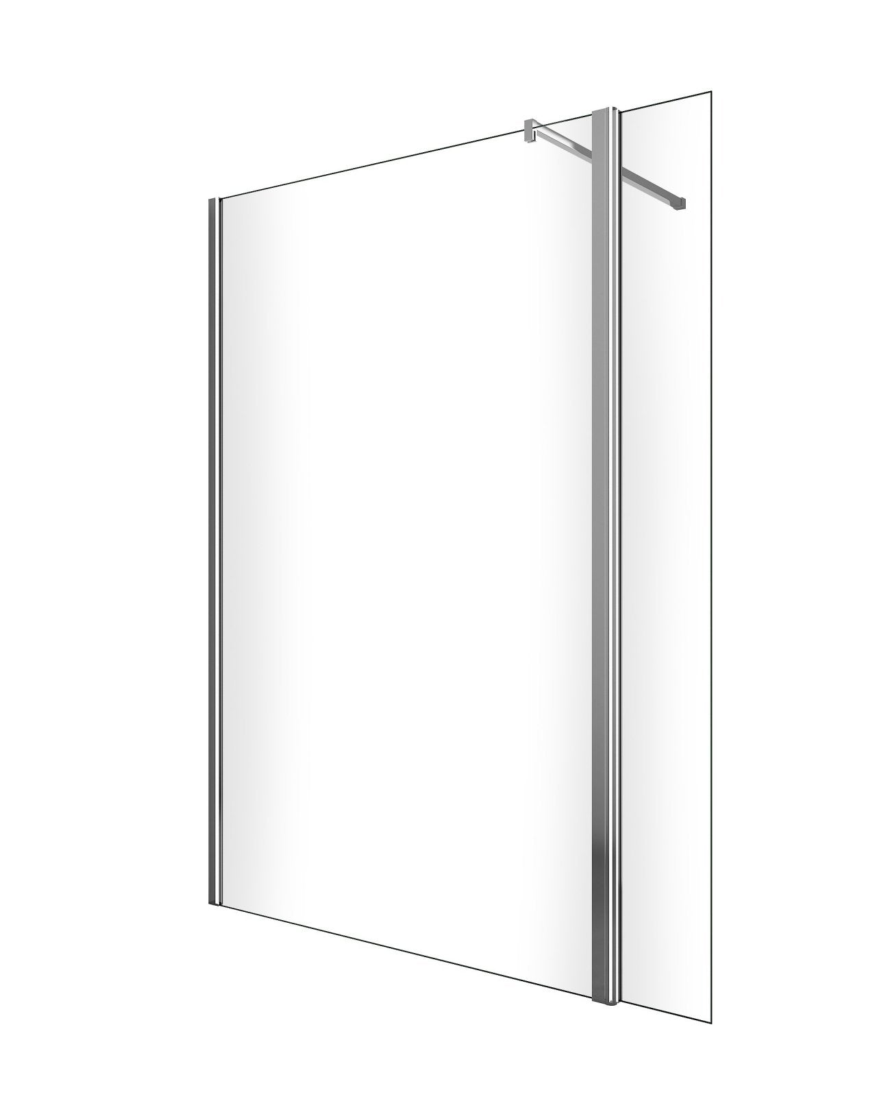 Parete doccia walk-in con antina girevole para schizzi laterale, cristallo 8mm trasparente H.200 Sicena Delifia Trasparente 8mm,70 + Antina 30 cm