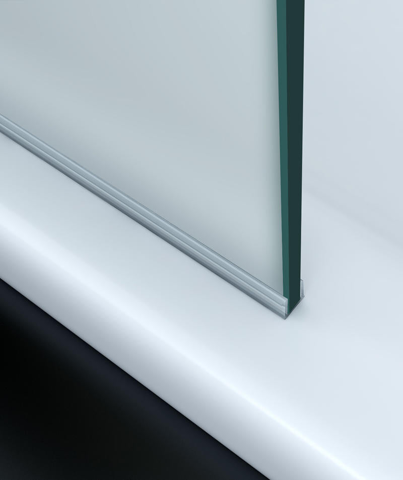 Parete doccia walk in cristallo 8mm opaco 120cm H 195cm BERNA