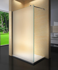 Parete doccia walk in cristallo 8mm opaco 80cm H 195cm BERNA
