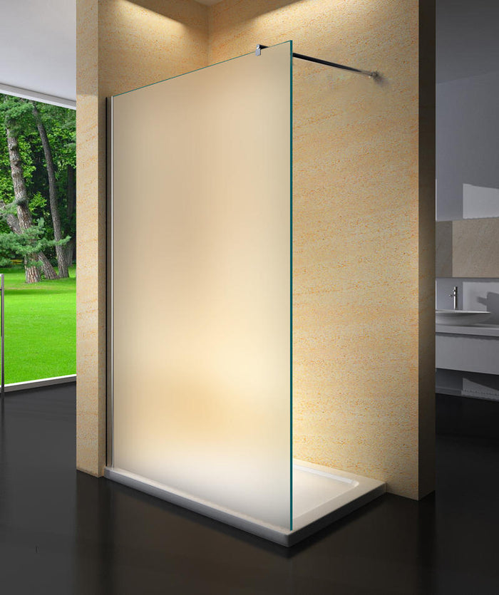 Parete doccia walk in cristallo 8mm opaco 80cm H 195cm BERNA