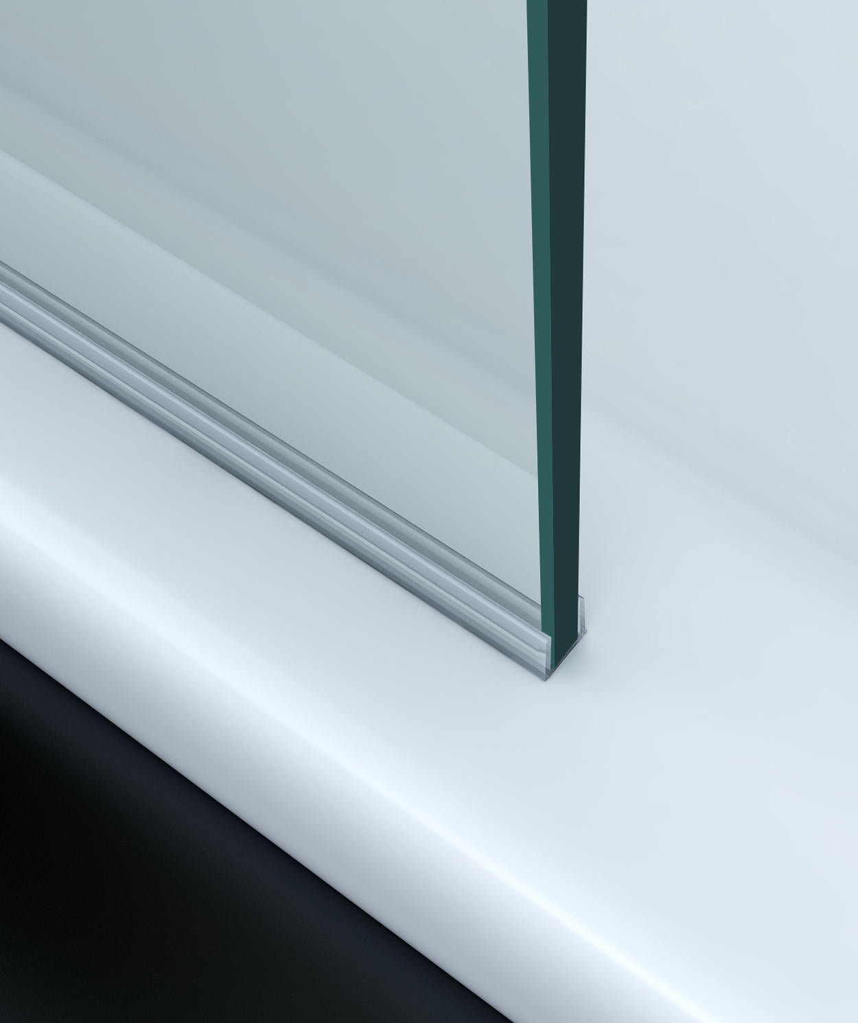 Parete doccia walk in cristallo 8mm trasparente 100cm H 195cm BERNA