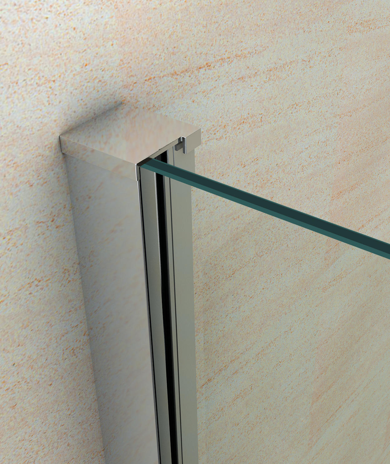 Parete doccia walk in cristallo 8mm trasparente 100cm H 195cm BERNA