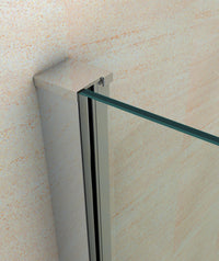 Parete doccia walk in cristallo 8mm trasparente 100cm H 195cm BERNA