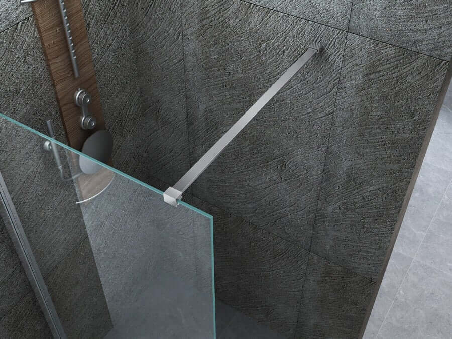 Parete Doccia Walk-In Trasparente 8mm H195cm - 100 cm